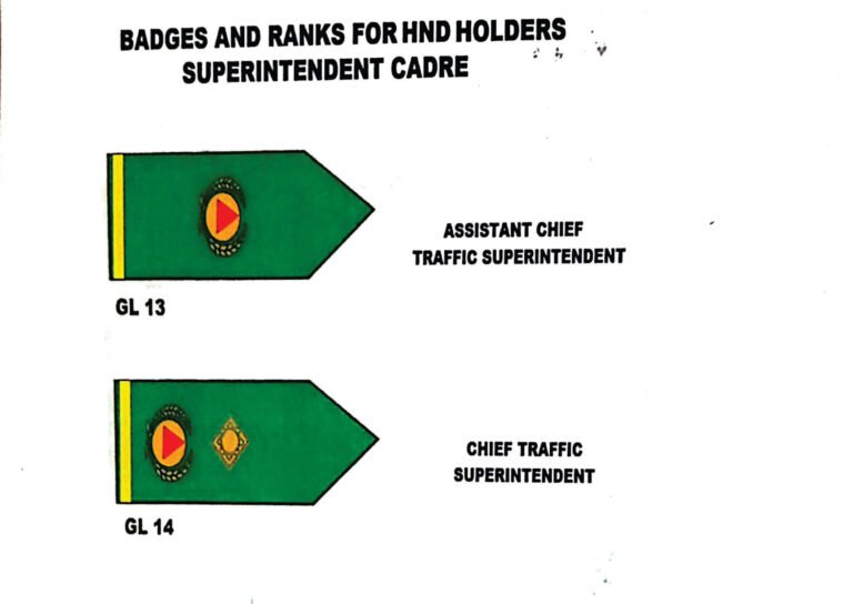 TRACE Badge and Ranks for HND Holders Superintendent cadre 4
