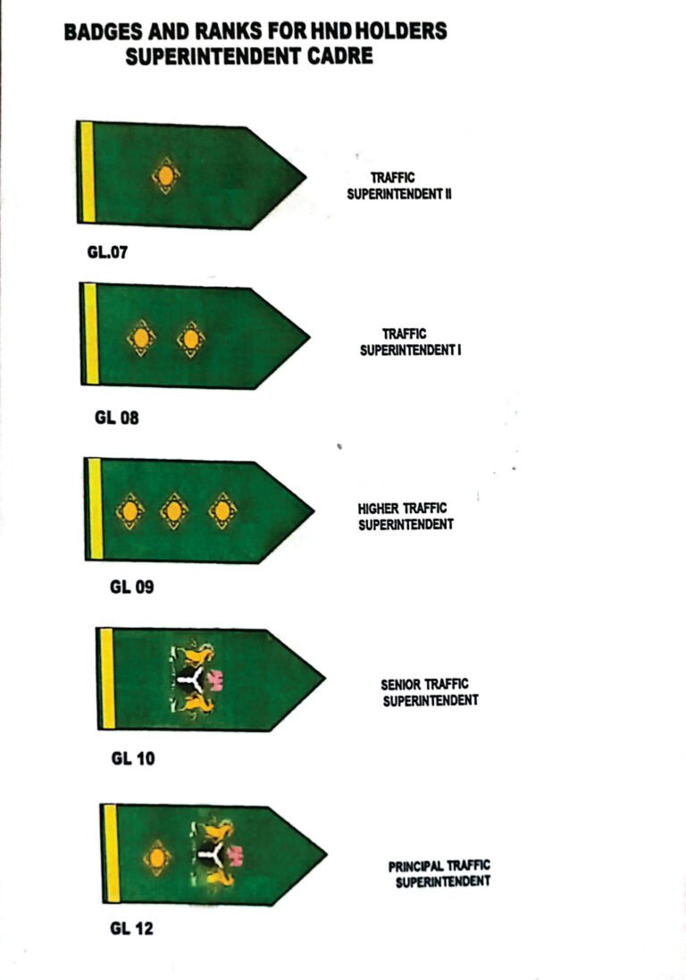 TRACE Badges and Ranks for HND Holders Superintendent Cadre 3